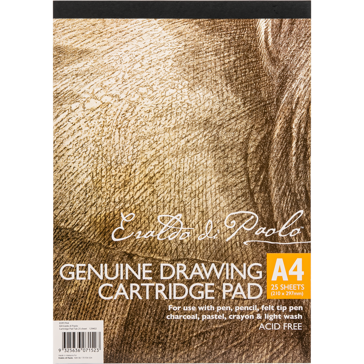 Dark Khaki Eraldo di Paolo A4 Drawing Cartridge Pad 110gsm 25 Sheets Drawing Pads