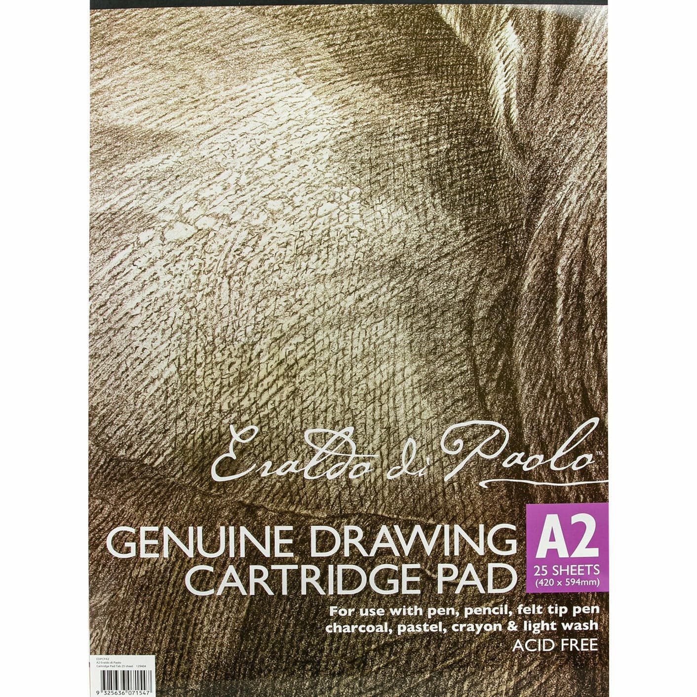 Dark Gray Eraldo di Paolo A2 Tab Cartridge Pad 110gsm 25 Sheets Pads