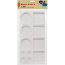 Light Gray Art Culture Oblong Plastic Palette 11 Wells Paint Palettes