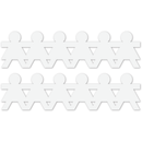 White Smoke Teacher's Choice Girl Paper Chain Cut Outs 25 Pieces Kids Paper Shapes