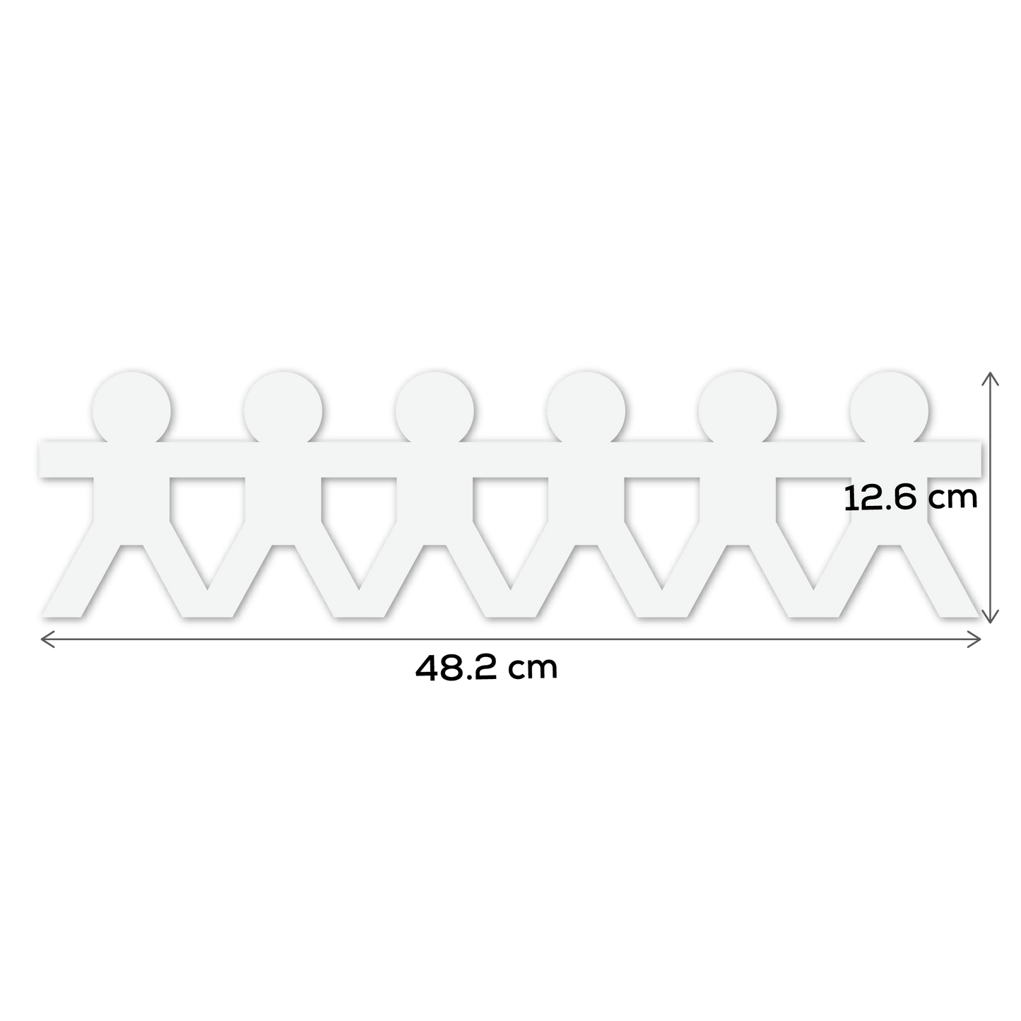 White Smoke Teacher's Choice Boy Paper Chain Cut Outs 25 Pieces Kids Paper Shapes