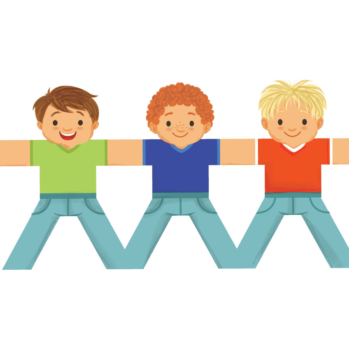Tan Teacher's Choice Boy Paper Chain Cut Outs 25 Pieces Kids Paper Shapes