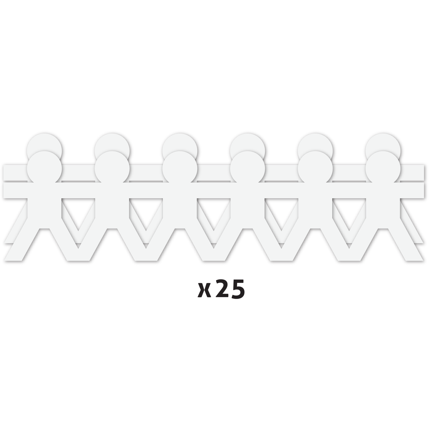 White Smoke Teacher's Choice Boy Paper Chain Cut Outs 25 Pieces Kids Paper Shapes