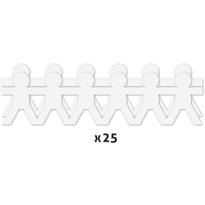 White Smoke Teacher's Choice Boy Paper Chain Cut Outs 25 Pieces Kids Paper Shapes