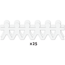 White Smoke Teacher's Choice Boy Paper Chain Cut Outs 25 Pieces Kids Paper Shapes