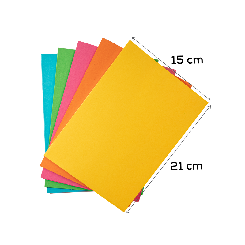 Goldenrod Teacher's Choice Blank Cards C6 Assorted Bright Colours 50 Pieces Kids Paper Shapes