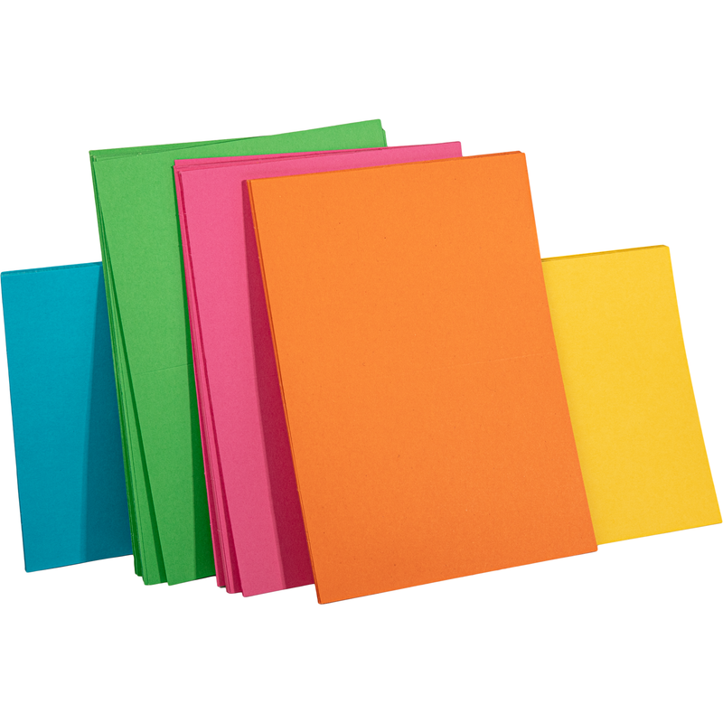 Medium Sea Green Teacher's Choice Blank Cards C6 Assorted Bright Colours 50 Pieces Kids Paper Shapes