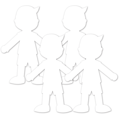 Lavender Teacher's Choice Boy Paper Cut Outs 25 Pieces Kids Paper Shapes