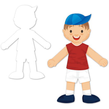 Wheat Teacher's Choice Boy Paper Cut Outs 25 Pieces Kids Paper Shapes