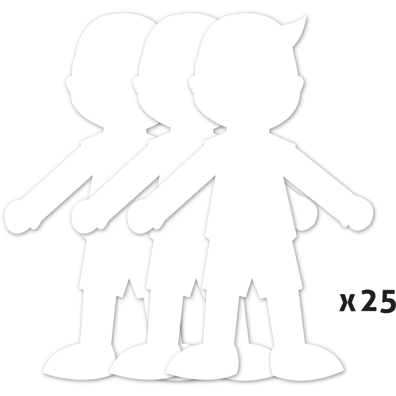 Lavender Teacher's Choice Boy Paper Cut Outs 25 Pieces Kids Paper Shapes