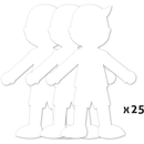 Lavender Teacher's Choice Boy Paper Cut Outs 25 Pieces Kids Paper Shapes