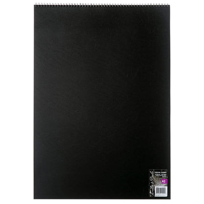 Black Eraldo di Paolo A2 Visual Diary 110gsm 60 White Sheets Pads