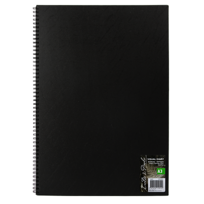 Black Eraldo di Paolo A3 Visual Diary 110gsm White 60 Sheets Visual Diary
