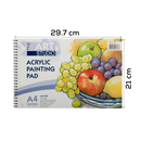 Gray The Art Studio 360gsm Acrylic Painting Pad A4  10 Sheets Pads