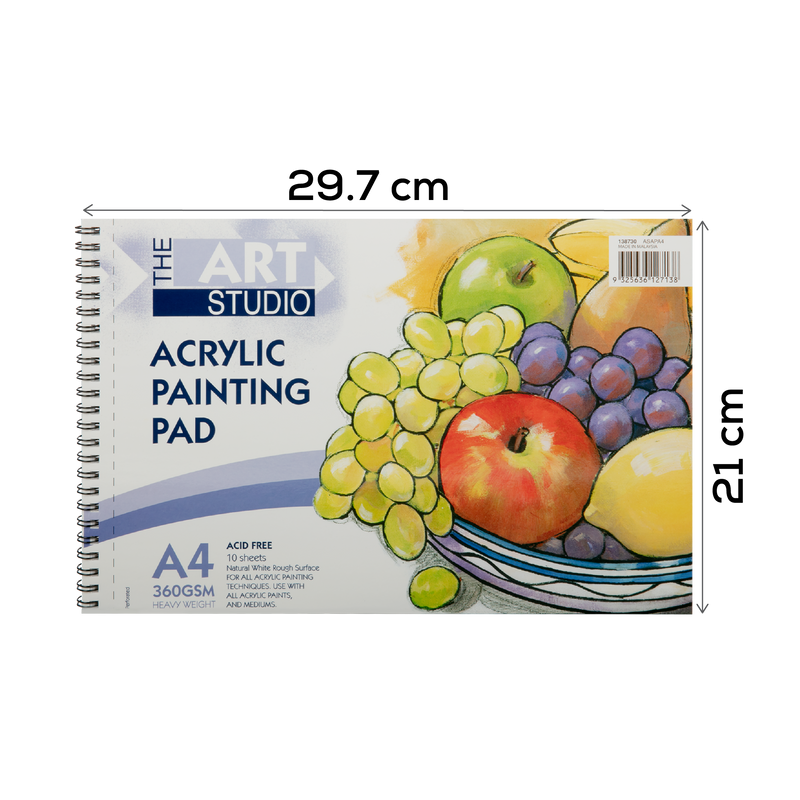 Gray Art Studio 360gsm Acrylic Painting Pad A4  10 Sheets Pads