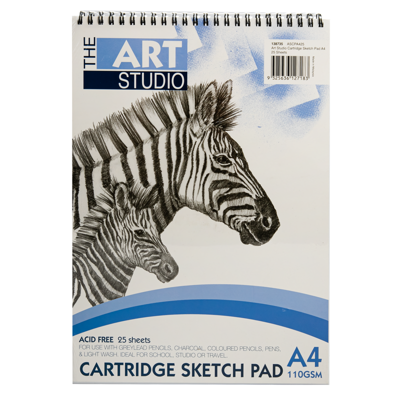 Target Drawing Pad The Art Studio A4 Cartridge Sketch Pad 110gsm 25 Sheets