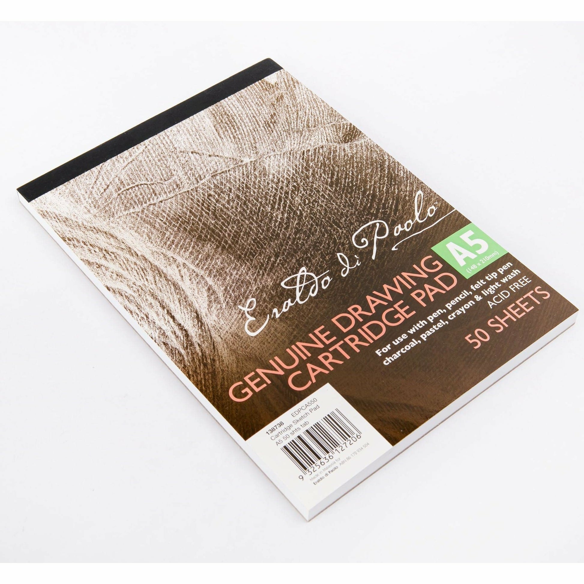 Dark Olive Green Eraldo di Paolo Tab Cartridge Sketch Pad A5 50 Sheets Pads