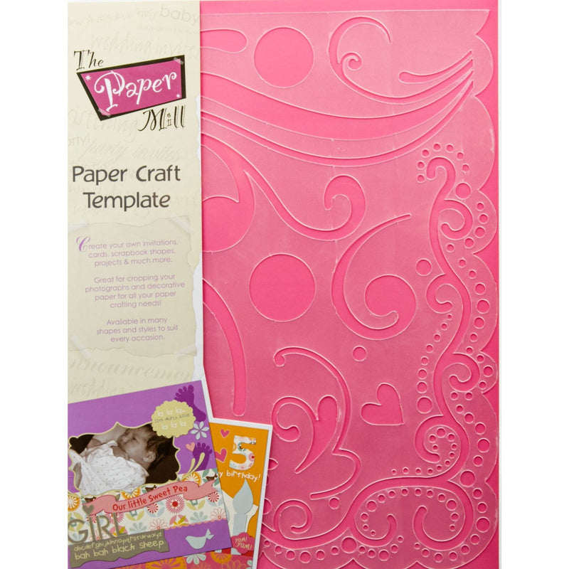 Pale Violet Red The Paper Mill Paper Craft Template Swirls Stencils And Templates