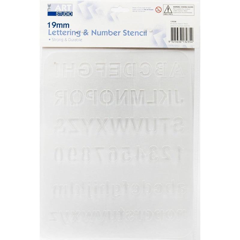 Light Gray The Art Studio Letters & Numbers Stencil 19mm Stencils And Templates