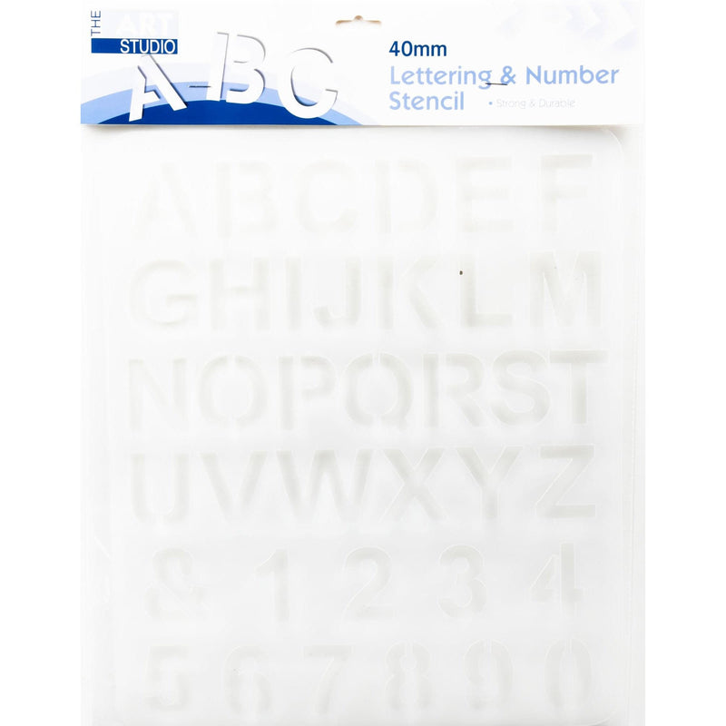 Light Steel Blue The Art Studio Letters & Numbers Stencil 40mm Stencils And Templates