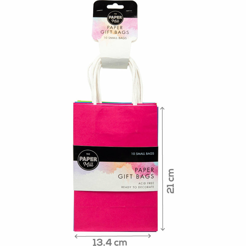 Deep Pink The Paper Mill Paper Small Gift Bags Bright Colours 10 Pieces Paper Bags