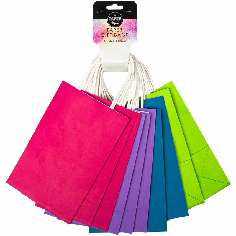 Deep Pink The Paper Mill Paper Small Gift Bags Bright Colours 10 Pieces Paper Bags