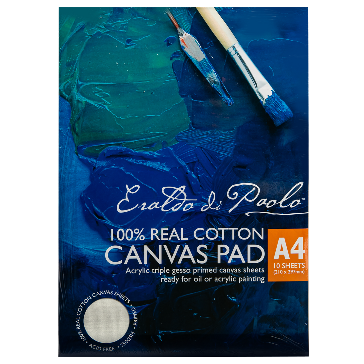 Midnight Blue Eraldo di Paolo Canvas Pad A4 250gsm 10 Sheets Canvas Pad