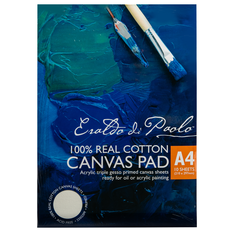 Midnight Blue Eraldo Di Paolo Canvas Pad 250gsm A4 10 Sheets Pads