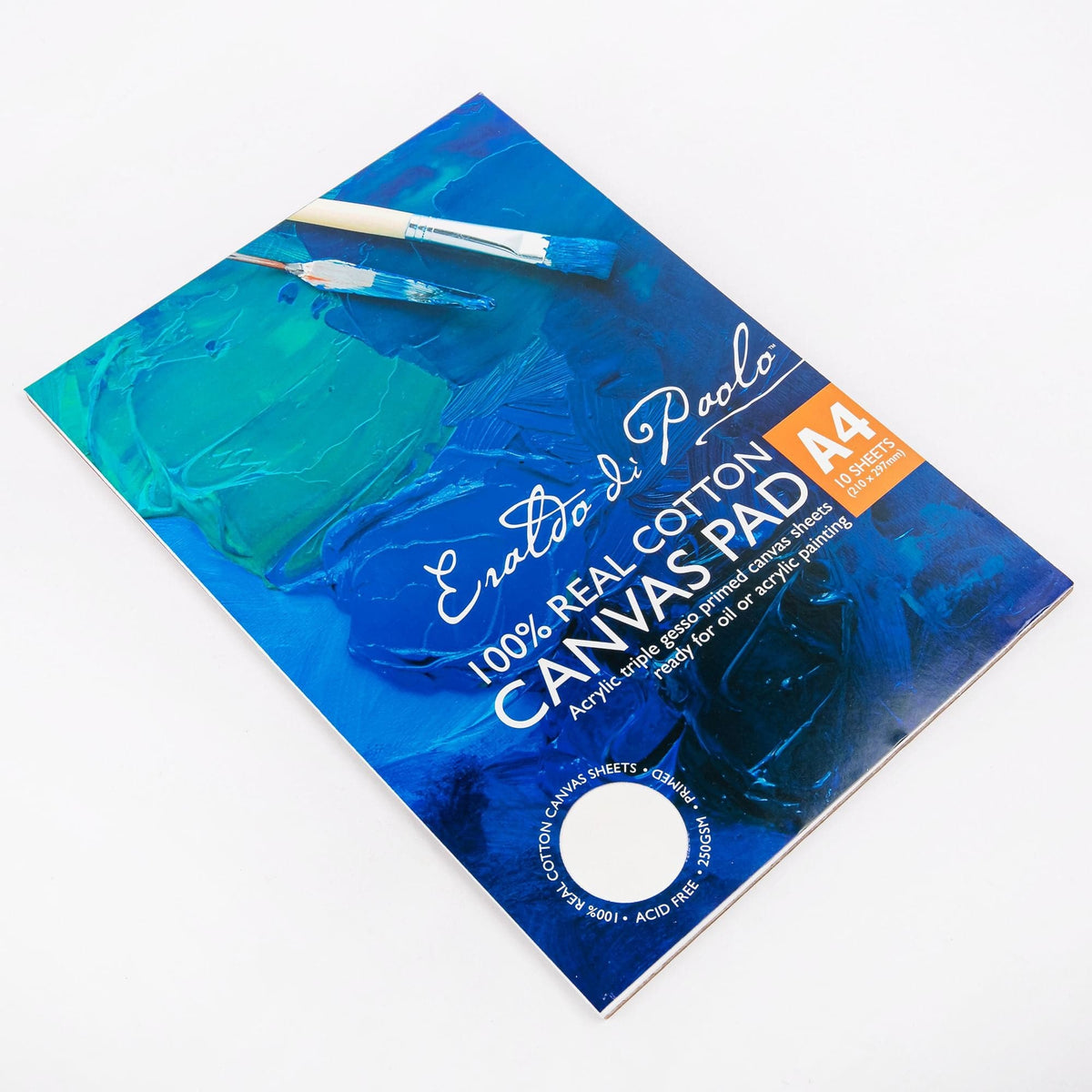 Dark Cyan Eraldo di Paolo Canvas Pad A4 250gsm 10 Sheets Canvas Pad