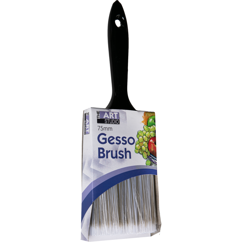 Gray The Art Studio Gesso Brush 75mm Paint Brushes