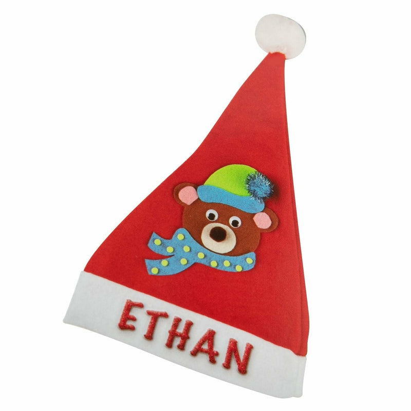 Beige Art Star Santa Felt Hat Kit With Embellishments Christmas