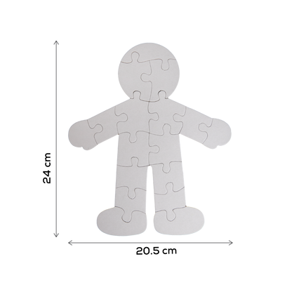 Light Gray Teacher's Choice Jigsaw Person Puzzle 5 Pieces Kids Paper Shapes