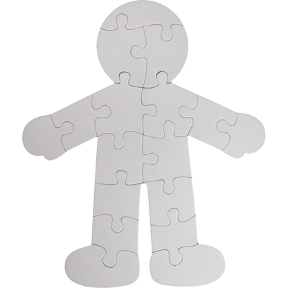 Light Gray Teacher's Choice Jigsaw Person Puzzle 5 Pieces Kids Paper Shapes