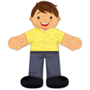 Light Goldenrod Teacher's Choice Jigsaw Person Puzzle 5 Pieces Kids Paper Shapes