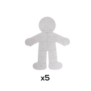 Light Gray Teacher's Choice Jigsaw Person Puzzle 5 Pieces Kids Paper Shapes
