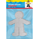 Light Steel Blue Teacher's Choice Jigsaw Person Puzzle 5 Pieces Kids Paper Shapes