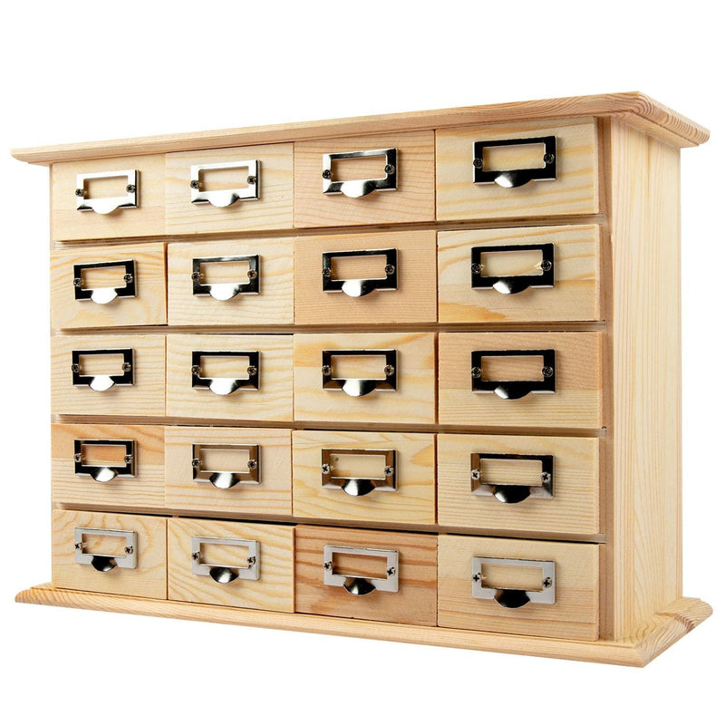 Tan Urban Crafter Wooden 20 Drawer Storage Box 31 x 10 x 22cm Boxes