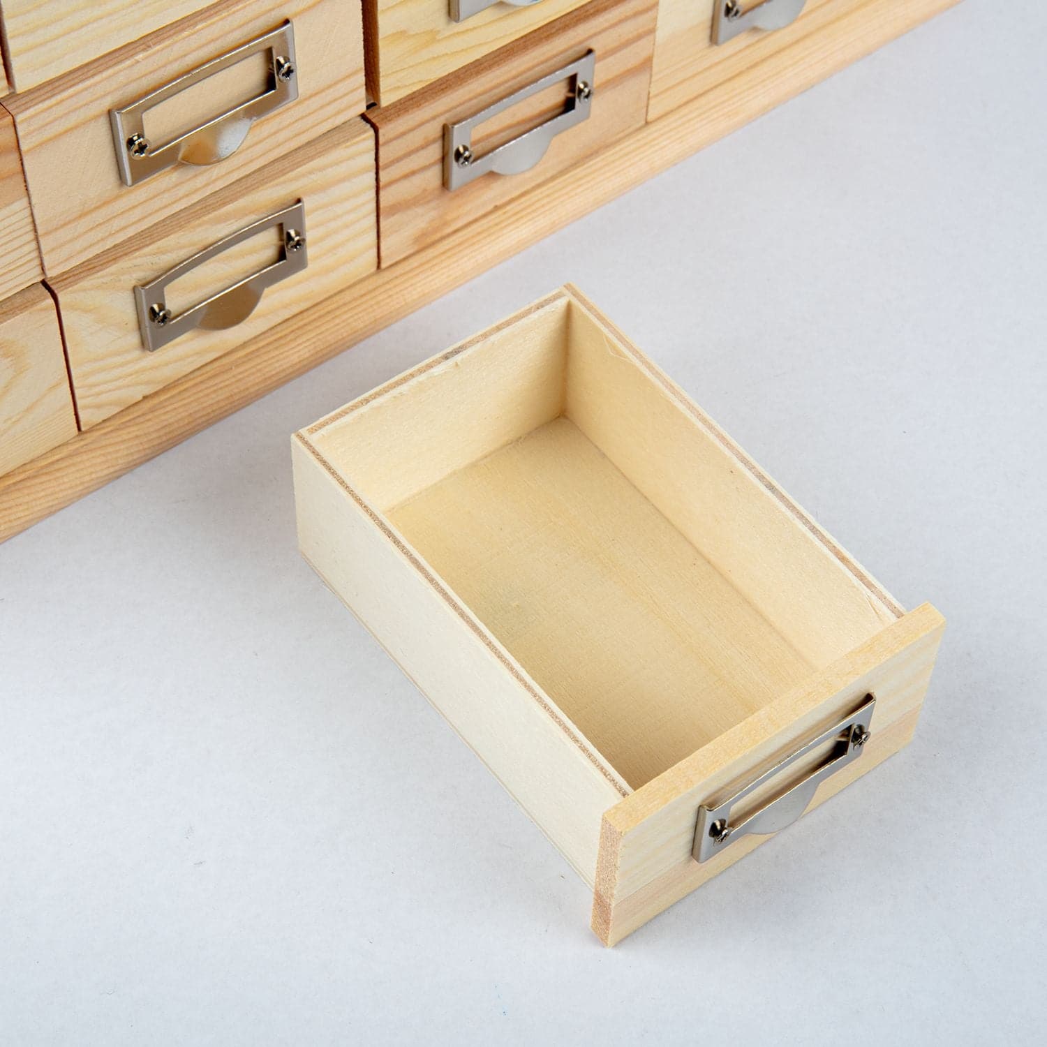 Light Gray Urban Crafter Wooden 20 Drawer Storage Box 31 x 10 x 22cm Boxes