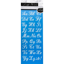 Cornflower Blue Urban Artist Home Decor Stencil Alphabet Script Stencils and Templates