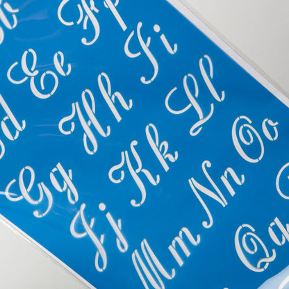 Dark Cyan Urban Artist Home Decor Stencil Alphabet Script Stencils and Templates