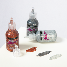 White Smoke Illusions Glitzee Glue Metallic 29.5mL (3 Pieces) Glitter
