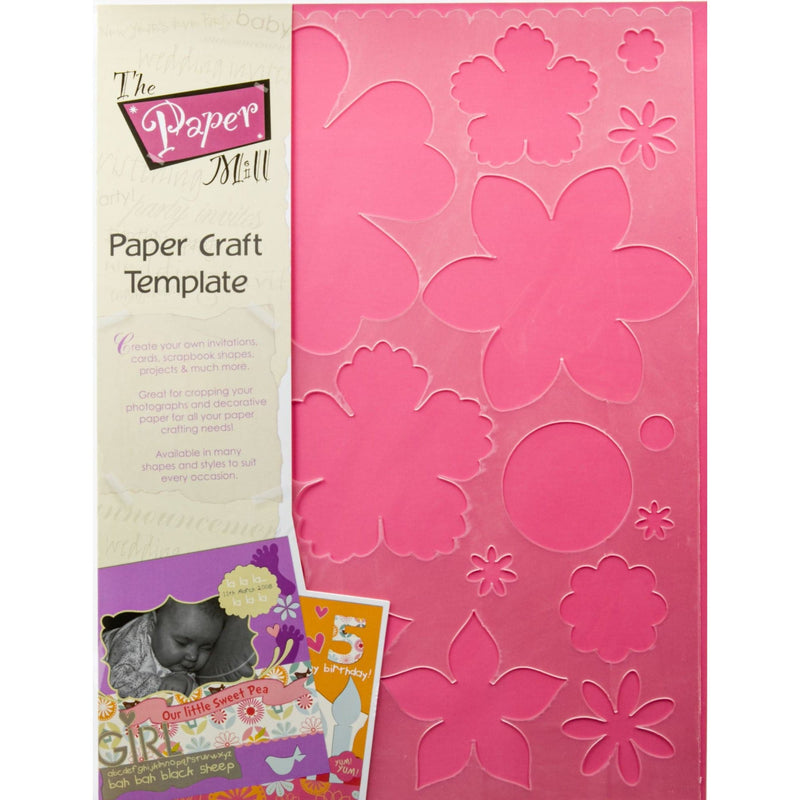 Pale Violet Red The Paper Mill Paper Craft Template Flowers Stencils And Templates