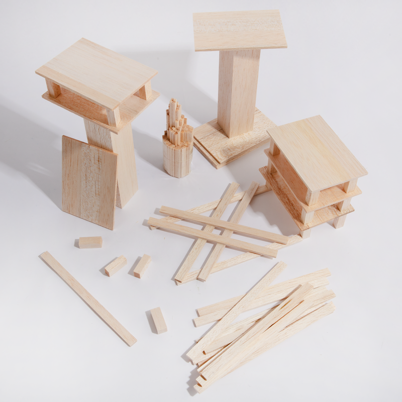 Balsa wood outlet shapes