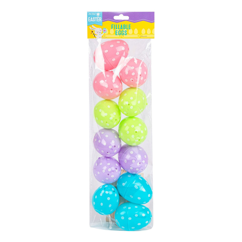 Dark Khaki Art Star Easter Assorted Plastic Fillable Eggs 12pc Easter