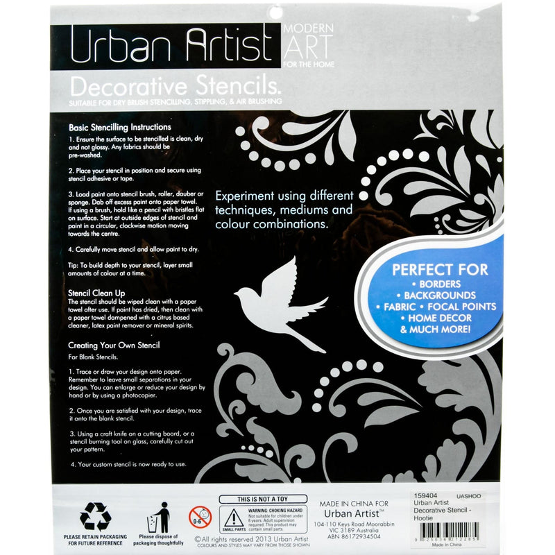 Black Urban Artist Decorative Stencil Hootie Stencils And Templates