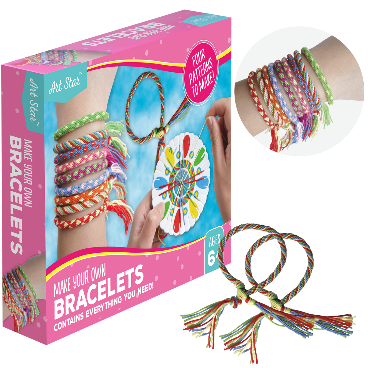 Rosy Brown Art Star Make Your Own Bracelets Activity Kit Kids Craft Kits