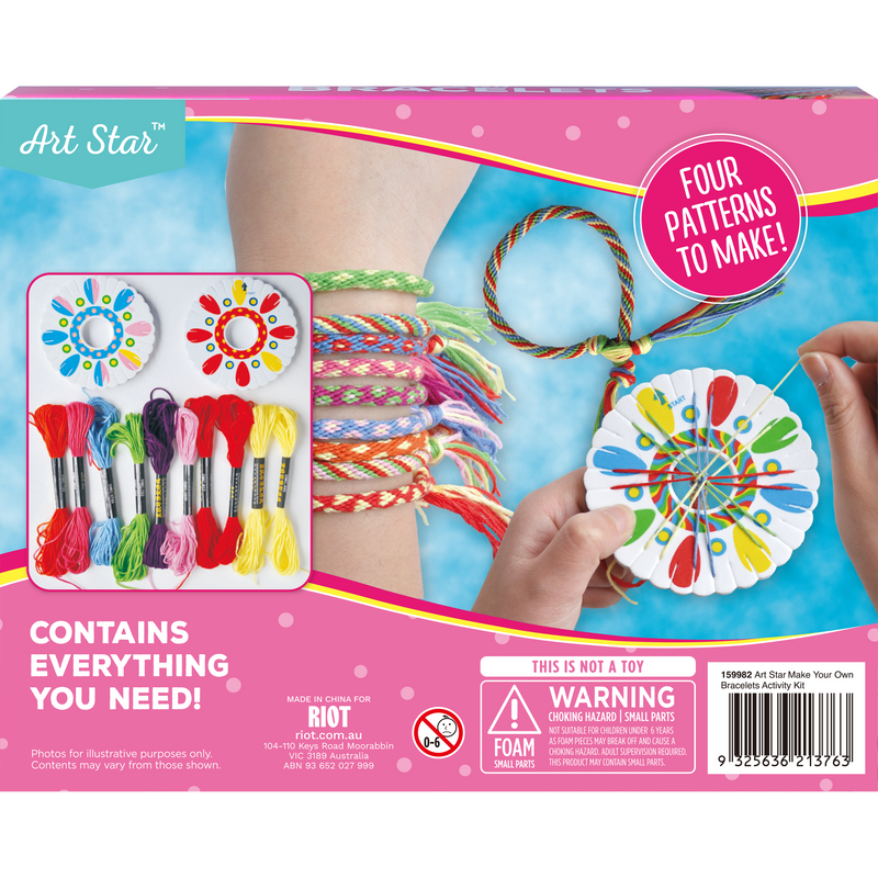 Gray Art Star Make Your Own Bracelets Activity Kit Kids Craft Kits