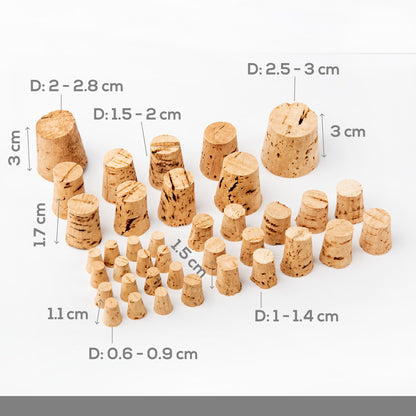 Dark Khaki Urban Crafter Assorted Sized Corks 30 Pieces Corks