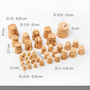 Dark Khaki Urban Crafter Assorted Sized Corks 30 Pieces Corks