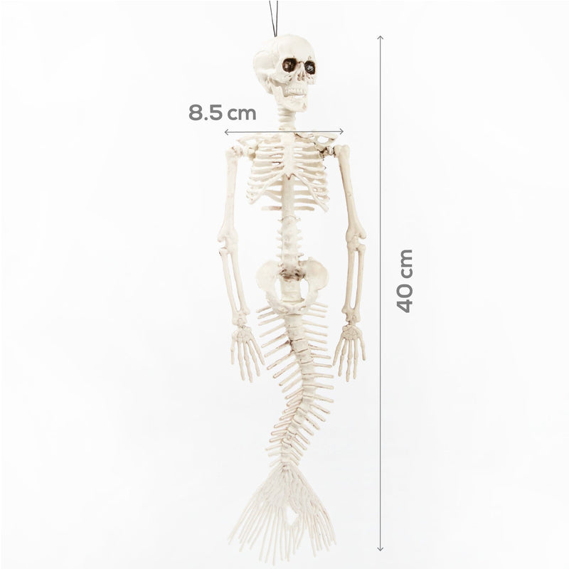 White Smoke Art Star Halloween Mermaid Skeleton 40cm Halloween
